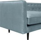Armen Living Annabelle 80" Modern Bluestone Velvet Sofa - Image 8