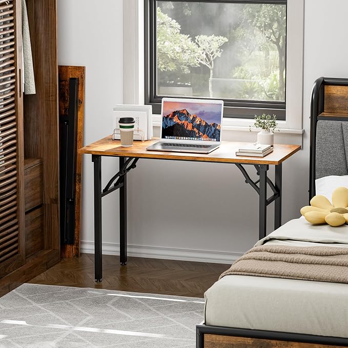 TEMI Small Computer Desk Folding Table - Image 9