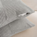 Fancy Homi 2 Packs Grey Samll Decorative Throw Pillow Covers 12x12 Inch - Image 4