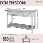 Alaterre Furniture Rustic Country Cottage Console Table - Image 3