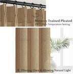 Extra Long Rust Brown Semi Sheer Living Room High Ceiling Curtains 108 Inch 2 - Image 3