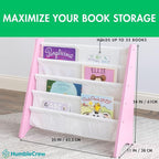 Humble Crew Kids Bookshelf, 4-Tier Front-Facing Book Display Organizer - Image 3