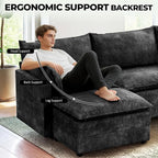 LEVELEVE 112.5" U-Shape Modular Sofa - Image 8