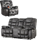HAOMARKETS 2-Piece Recliner Sofa Set, Include Single Power Recliner Chair - Image 9