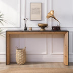 59" Wood Console Table for Entryway, Modern Sofa Table Behind Couch - Image 3
