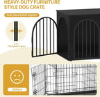 Hzuaneri 39.4" Wooden Dog Crate Furniture, Indoor Dog Kennel Dogs Cage - Image 5
