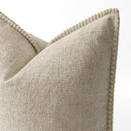 MIULEE Decorative Couch Throw Pillow Covers 18x18 Inch Light Taupe 2 Pack | - Image 2
