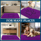 OLANLY Dog Door Mat for Muddy Paws 30x20, Paw Print Design Chenille Mud Mat | - Image 8