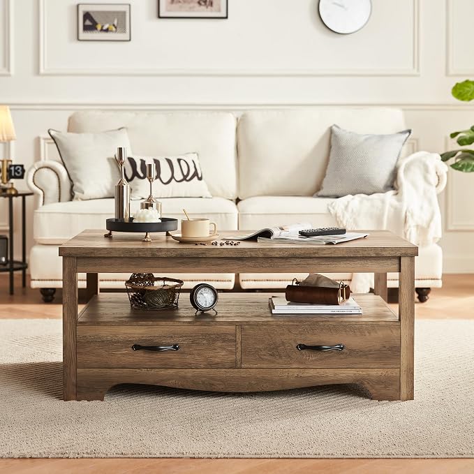 LINSY HOME Farmhouse Coffee Table - Image 8