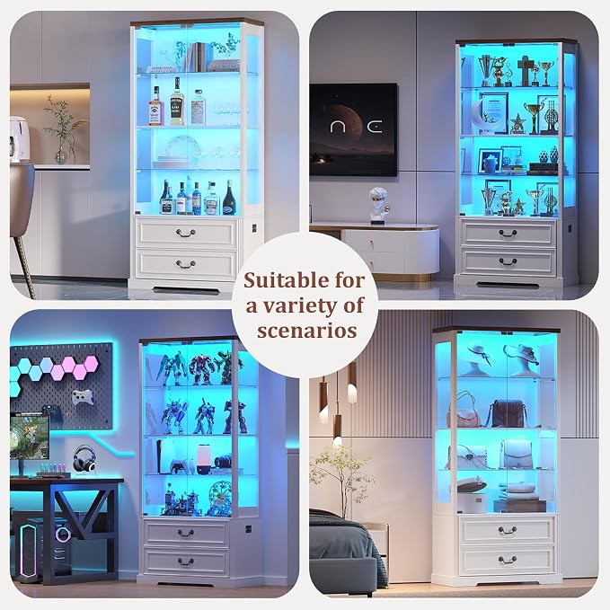 TAGELIER Glass Display Cabinet - Image 8