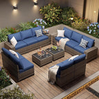 Aoxun Patio Furniture Set, Widen Armrests Wicker Outdoor Sectional - Image 8
