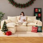 107" Comfy Cloud Couch with L-Shape Chaise & Deep Seat, Modular Sectional Sofa by Mifnas
