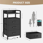Lazzanto Night Stand Bedside Charger Bedroom - Image 3