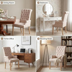 Modern Upholstered Fabric Dining Chairs Set of 2, Accent Chairs - Image 6