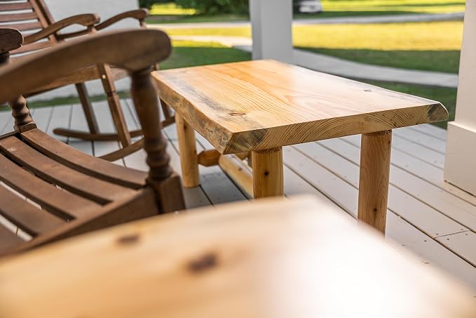 Live Edge Log Coffee Table — Rustic Furniture — Pine & Cedar Rustic Coffee Table by RusticSouthernLogwerks
