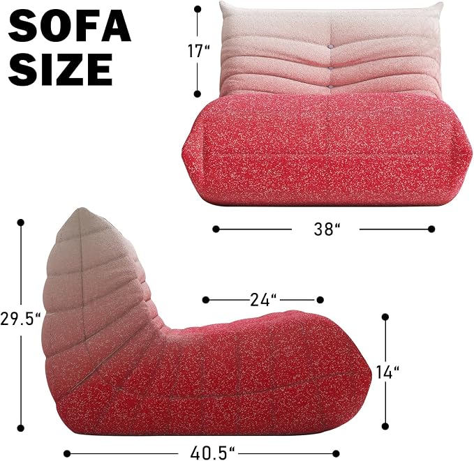 Bean Bag Chair, Fireside Chair Bean Bag Sofa Large Bean Bag Chair - Image 2