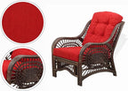 Malibu Lounge Set of 4: 2 Natural Rattan Wicker Chairs, Three-Seater Sofa - Image 4