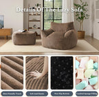 Gericco Oversized Bean Bag Chaise Lounge Chair Indoor - Image 3