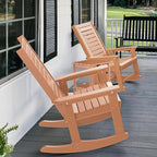 GREENVINES Outdoor Rocking Chairs | Set of 2 | Porch Rocker | HDPE Plastic | - Image 5