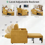 Iroomy 5-Level Adjustable Convertible Sleeper Chair, 3-in-1 Corduroy Pull Out - Image 5
