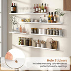 Fun Memories Picture Ledge Shelves Set of 4, 48 Inch Rustic Wall Mounted - Image 5