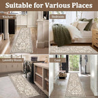 Yamaziot 2x6 Washable Hallway Runner Rug Non Slip Floral Carpet, Stain Resistant - Image 7