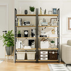 NUMENN 5 Tier Bookshelf, Tall Bookcase Shelf Storage Organizer, Modern Book - Image 4
