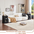 Joaxswe Narrow Night Stand Set 2, Farmhouse Side End Table - Image 4