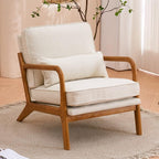 VINGLI Cozy Living Room Chairs, Mid Century Modern Armchair Upholstered Reading - Image 5