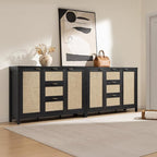 SICOTAS Rattan Large Sideboard Buffet Cabinet - Image 7