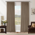 Latte Dual Layer Blackout 102 Inch Length Curtains 2 Panels Pinch Pleated | by Twodrapes