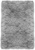 Latepis Gray Rugs for Bedroom Small Throw 3x4 Area Faux Fur Rug Washable Fluffy by Latepis