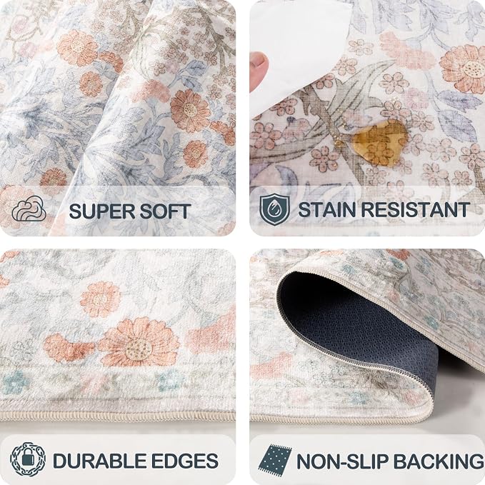 Washable 2'6" x 10' Runners for Hallways, Non Slip Long Floor Runner for Kitchen - Image 5
