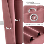 MIULEE Blackout Curtains for Bedroom 2 Panels 40 x 72 Inch Long Dusty Rose | - Image 4