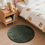 OLANLY Olive Green Round Rugs for Bedroom - Image 3