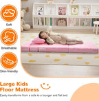 MeMoreCool Glow Pink Unicorn Tri-fold Sofa Bed - Image 4