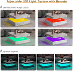 HedoAjim White Marble LED Coffee Table - Image 6