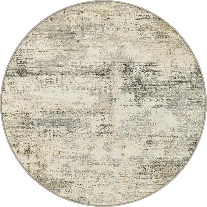 Round Area Rug Living Room: 8 ft Modern Washable Indoor Carpet | by FXRHLP