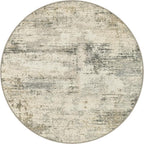 Round Area Rug Living Room: 5 ft Modern Washable Indoor Carpet | by FXRHLP