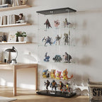 Display Cabinet with Glass Door and Lock, 5-Shelf Curio Cabinets with 5mm - Image 3