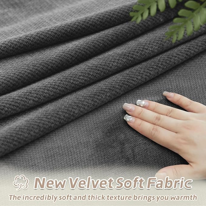 Arfntevss Sectional Recliner Couch Covers Velvet Corner Sectional Sofa Cover - Image 4