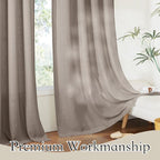 RYB HOME Linen Semi Sheer Curtains - Image 6