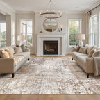 UERMEI Square Area Rugs : Washable 10x10 Neutral Modern Abstract Carpet - Image 5
