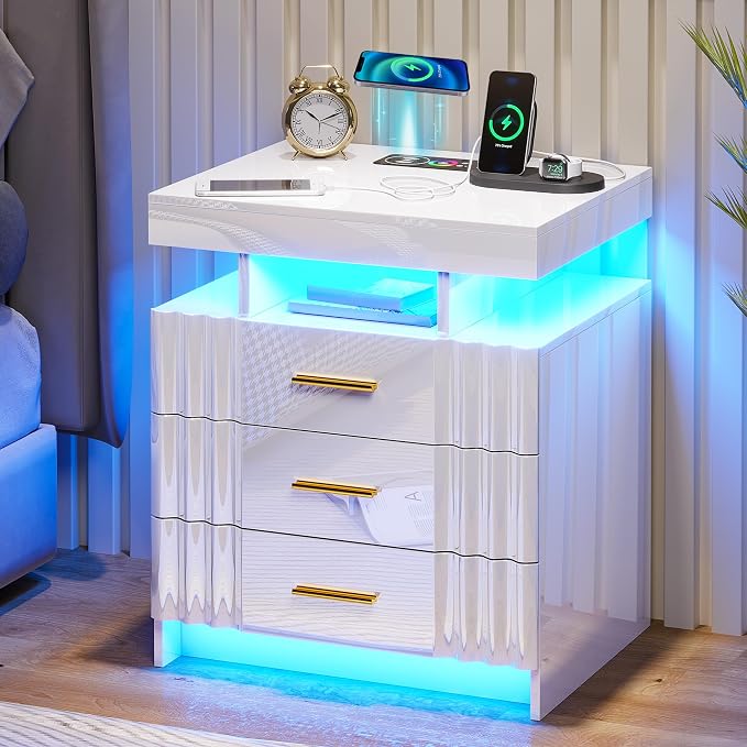 HNEBC LED Night Stand, Nightstand by HNEBC