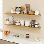Acovy 48 Inch Floating Shelves, 9.3" Deep Floating Shelf Wall Mounted, Rustic - Image 2