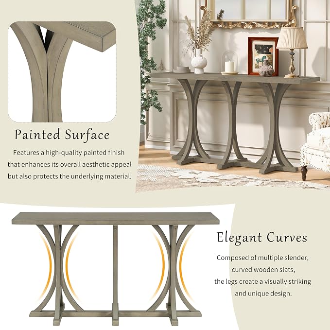 59.8'' Wooden Console Table - Image 4