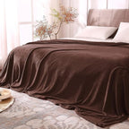 BEDELITE Fleece Blanket Soft Plush Full Bed Blanket Brown 84"x90" | Ultra Soft by BEDELITE