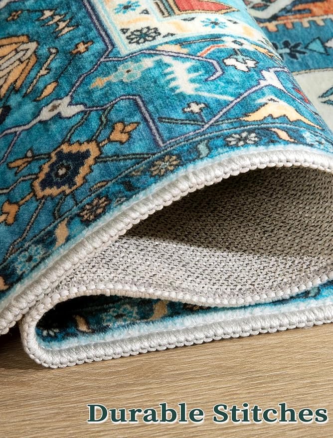 SERISSA 2'6"x16' Washable Non Slip Boho Runner Rug - Image 5