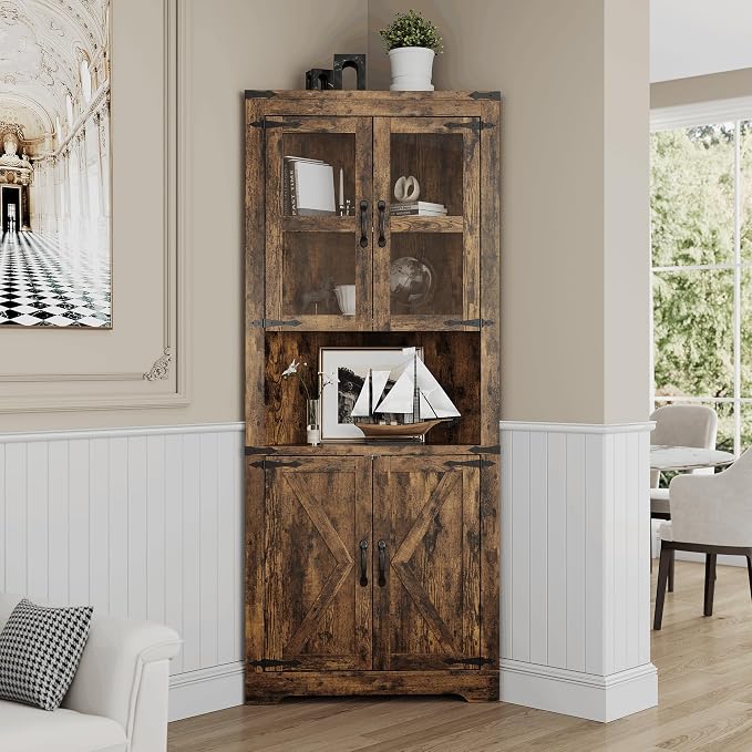 GarveeHome 67 in Tall Corner Storage Cabinet - Image 6