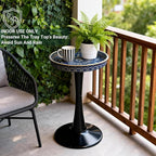 Gesodant Boho Chic Round Side Table, Stable Hourglass Pedestal Base, Unique - Image 8